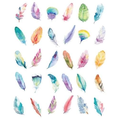 30pcs/set Creative DIY beautiful feather postcards birthday gift cards blessing Thanksgiving mail card