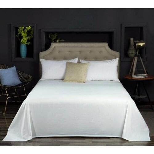 40 Solid Colors 100% Egyptian Cotton Bed Sheet Satin Bedspread Long Staple Cotton Mattress Cover White Purple Yellow Bedlinen