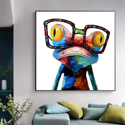 Abstract Frog Graffiti Art Canvas Paintings Animals Oil Paintings Print on Canvas Art Pictures Posters and Prints Kid Room Decor
