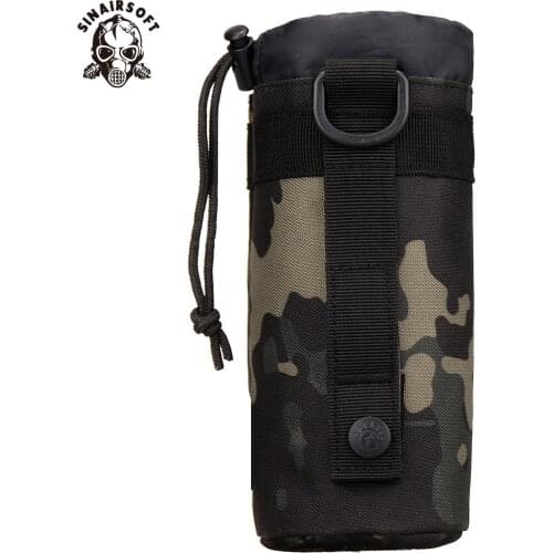 SINAIRSOFT MOLLE System Army Sport Bag Water Bottle Climbing Bags D-ring Holder Drawstring Pouch Durable Travel Hiking Water Bag