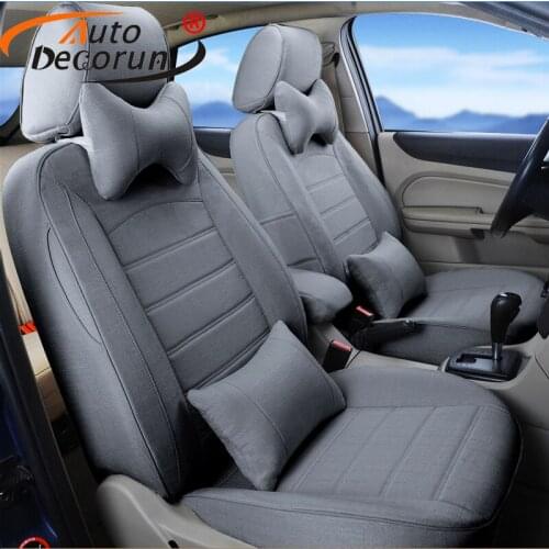 AutoDecorun Custom Fit Flax Covers Seat Cushion for Toyota RAV 2014 Seat Cover Cars Seat Supports Protector Interior Accessories
