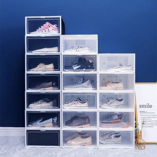 Large Shoe Box Cabinet Drawer Storage Thickened Transparent Multiple Shoe Cabinets Shoes Dustproof Sneakers Collection