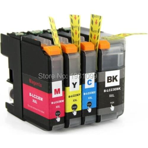 YOTAT Full ink compatible For Brother LC23E LC 23E ink cartridge for Brother MFC-J5920DW
