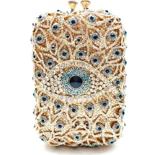 DAIWEI New design clutch evening bags brand designer women purse soiree pochette Rhinestones crystal party clutch bags