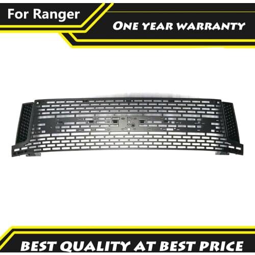 For Ford Ranger T6 Xlt Pickup 2012 2013 2014 Front Racing Grille Black Matt Front Raptor Grill Bumper Grille Pickup Accessories