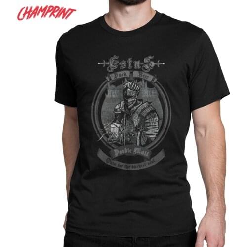 For The Darkest Soul Dark Souls T-Shirt Men Novelty 100% Cotton Tees Crewneck Short Sleeve T Shirts Plus Size Tops