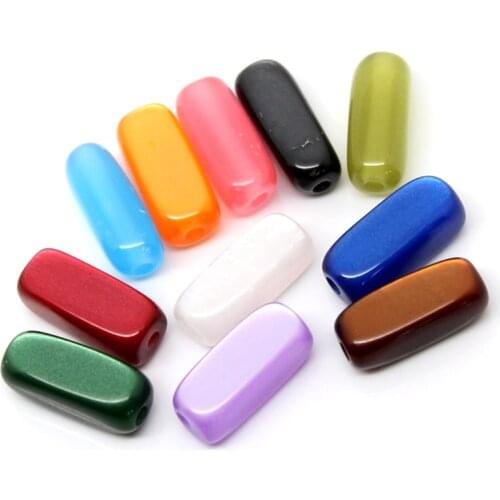 DoreenBeads Resin Spacer Beads Rectangle Mixed About 14mm( 4/8") x 6mm( 2/8"), Hole: Approx 1mm, 15 PCs new