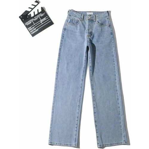 Shnsophi Mom Jeans Wide Leg Pants Streetwear Boyfriend Jeans Woman Vintage High Waist Blue Denim Trousers Pantalon Pour Femme