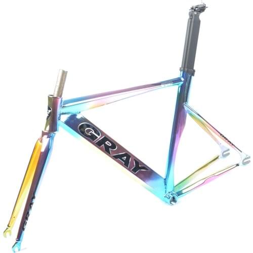 Single Speed Fixie Bike Frame 48cm 52cm Fixed Gear Bike Frame Matte Black Aluminum Fork Bicycle Cycling Accessories