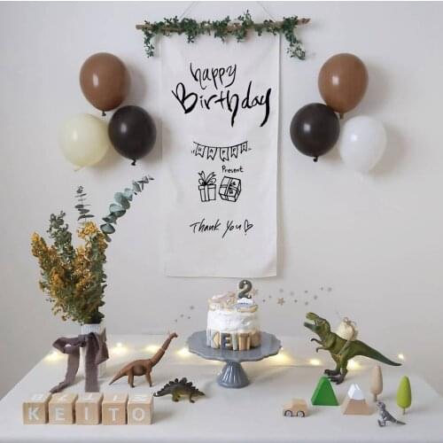 Ins Kid First Birthday Simple Design 100 Days High Quality Flannel Fabric Background Cloth Childrens Room Wall Hanging Tapestry