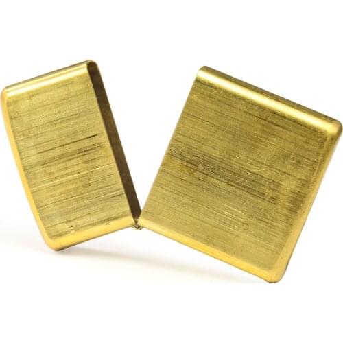 5.5*4cm Retro Kerosene Oil Petrol Lighter Outside Copper Case DIY Replacement Parts Rectangle Original Design Thickened Durable