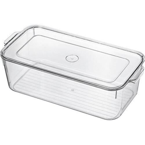 Food Storage Containers with Cover Refrigerator Drawer Stackable Kitchen Pantry Cabinet with for Freezer Fridge WWO66