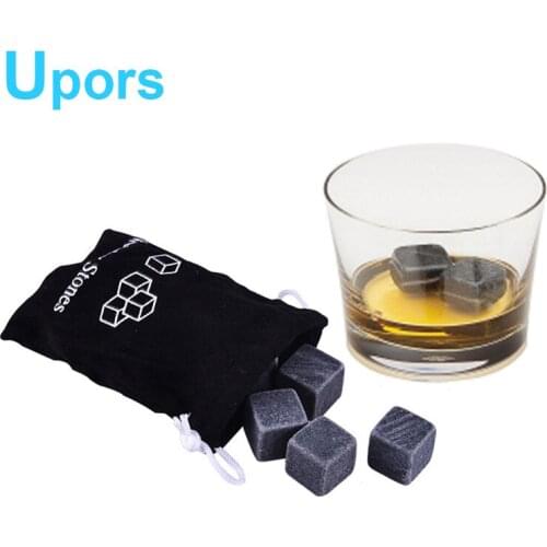 4sets/lot 9 pcs/set 100% Natural Whiskey Stones Sipping Ice Cube Whisky Stone Whisky Rock Cooler Gift Favor Christmas Bar