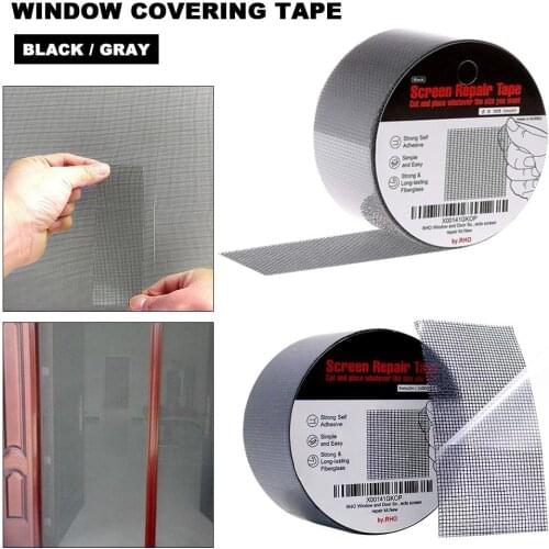 Screen Repair Tape For Window And Door Screen Strong Adhesive Waterproof For Covering Up Holes And Tears Instantly SELF-ADHESIVE