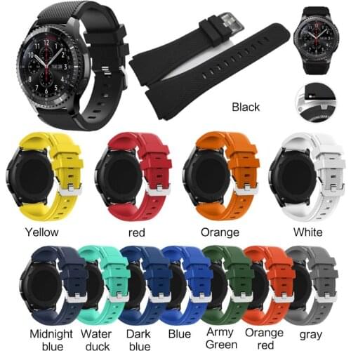 Soft Silicone Replacement Watch Band Wrist Strap Sport Watch Bracelet Belt For Samsung Galaxy Watch 46MM/Samsung Gear S3/Samsun