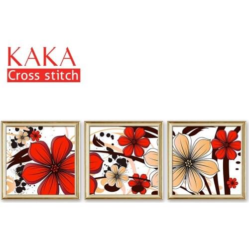 Cross stitch kits,Embroidery needlework sets with printed pattern,11CT-canvas for Home Decor Painting,Flowers Full NCKF138