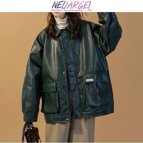 Женские зимние кожаные куртки NELLARGEL China At AliExpress