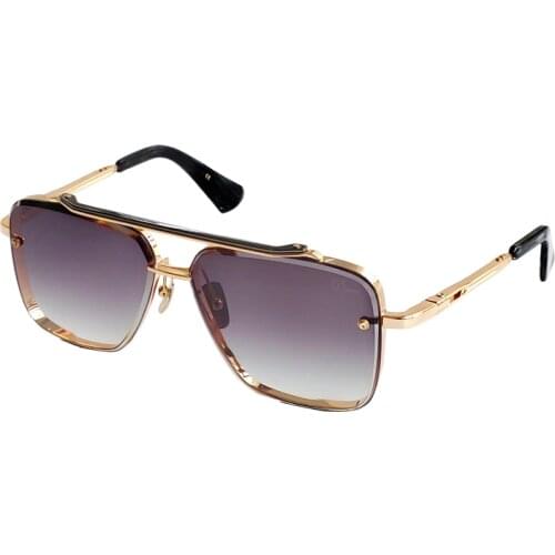 New sunglasses outdoor cool men sunglass gold frame square metal frame vintage style outdoor design classical model