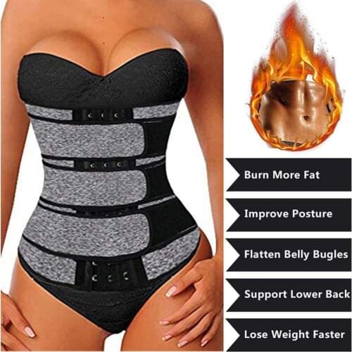 Sauna Effect Body Shaper Neoprene Fajas Waist Trainer Gym Stomach Slimming Belt Exercise Waist Cincher Shapewear Workout Corset