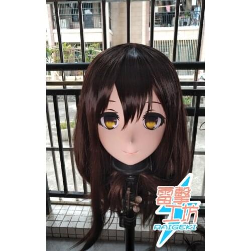 RAIGEKI MAKS 22) Resin 3/4 Head Female/Girl Kigurumi Anime Cosplay Masks Crossdress Japan Role Lolita Crossdresser DOLL BJD Cos