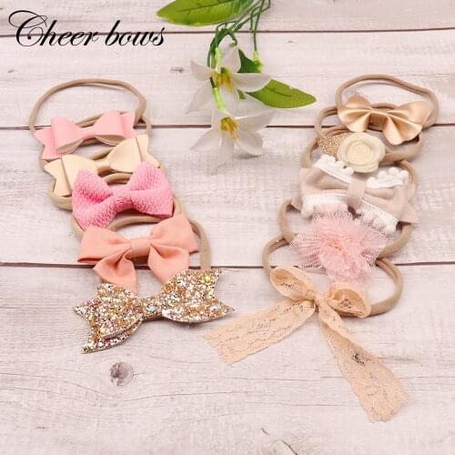 10Pcs/Set Girls Lovely Ribbon Hair Bows Cute Elastic Hairband For Girls Kids Ponytail Holder Scrunchies Fashion Hair Accessories