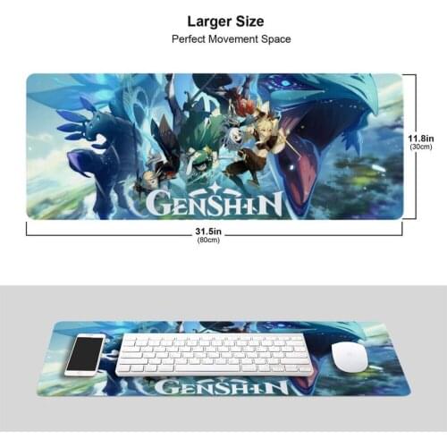 Genshin Impact characters Rubber Pad to Mouse Game Gaming Mouse Pad gamer Large Deak Mat Animation Products Gifts