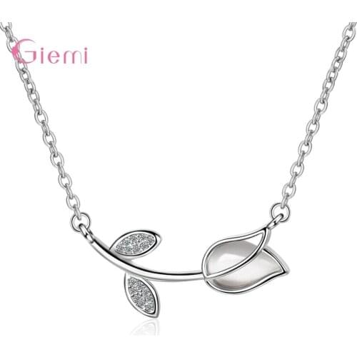 Luxury Gift 925 Sterling Silver White Opal Stone Rolse Flower Collar Necklaces for Women Choker Necklace S925 Silver Jewelry