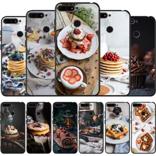 Dessert black Silicone Phone Case For honor 30 20 Pro 8 8X 9 10 20 Lite Mate 10 20 30 Lite Pro cover