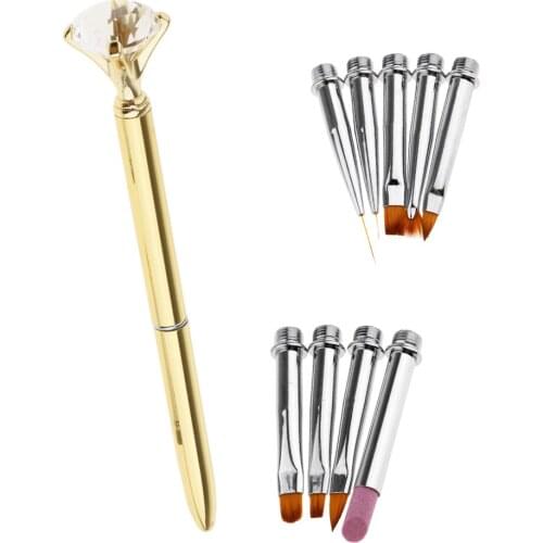 10 in 1 Replacement Nail Art Design DIY Drawing Painting UV Gel Pen Brushes