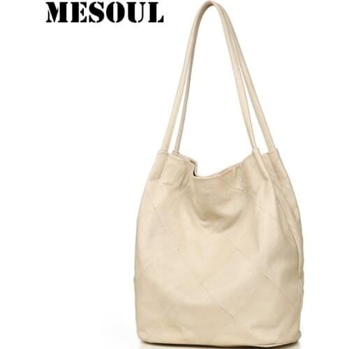 100% Soft Genuine Leather Bags For Women 2018 Fashion Bucket Bag High Quality Luxury Famous Brands Handbags Shoulder Bag Female