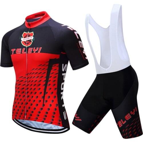 Teleyi 2018 Breathable Bike Jersey Outdoor Bicycle Clothes Quick Dry Cycling Clothing Ropa Ciclismo Racing Cycling Jersey Sets