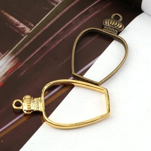New Vintage Bottle Antique Bronze&Gold Metal Hollow Frame Connector Charms Pendant DIY Jewelry Findings Accessories