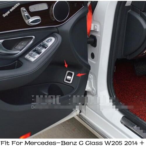 Lapetus Rear Tailgate Door Trunk Switch Frame Cover Trim 1PCS Fit For Mercedes-Benz C Class W205 2014 - 2021 Metal Accessories