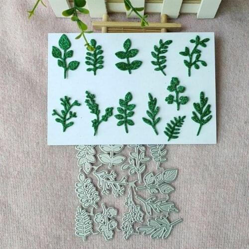 12pcs/set Branches And Leaves Metal Cutting Dies Stencil For DIY Scrapbooking Paper Card Making Embossing Craft Dies 2021 New