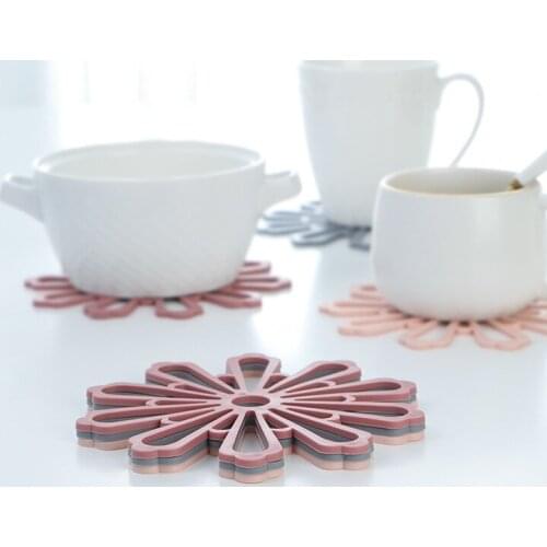 15cm Hot Coaster Heat Resistant Placemat Mat Drink Cup Coasters Non-slipTable Placemat Anti-hot Mat bowl Kitchen Accessories