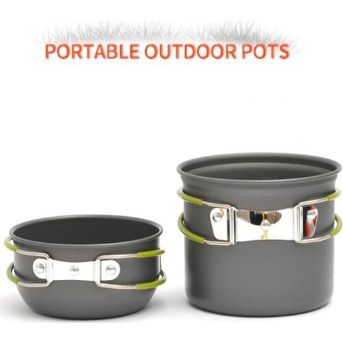 2Pcs/set Camping Tableware Outdoor Cooking Set Camping Cookware Travel Tableware Picnic Set Hiking Cooking Utensils Cutlery