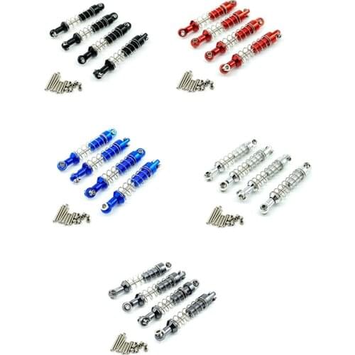 For MN D90 MN-90 MN99S WPL C14 C24 C34 RC Car 4Pcs Metal Shock Absorber Damper Upgrade Parts Accessories
