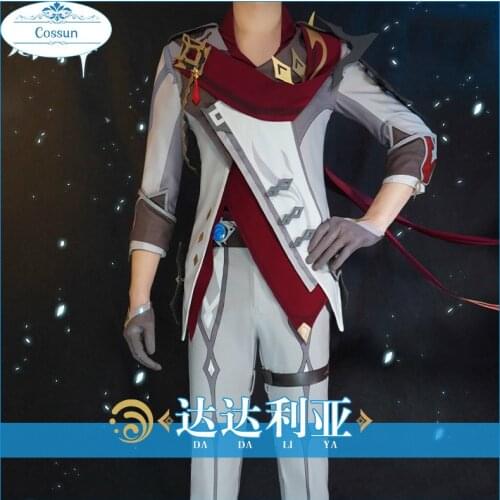 Anime Genshin Impact Tartaglia Dadaliya Game Suit Uniform Cosplay Costume Da Da Li Ya Halloween Party Outfit For Men 2020 NEW