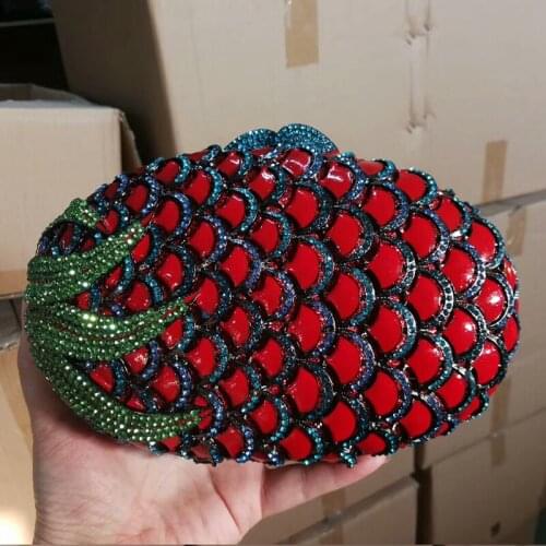 Girl pineapple shape Glittered Clutch bags Wallets purse Handbags Party Banquet girls Evening Bags for Party Wedding handbag