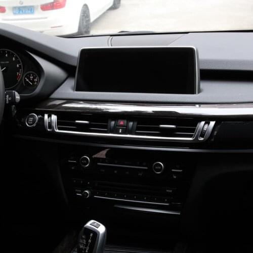 For BMW X5 F15 X6 F16 2014 2015 2016 Car styling ABS Matte Chrome Center Air Conditoning Vent Trim Sticker Accessories 1pcs