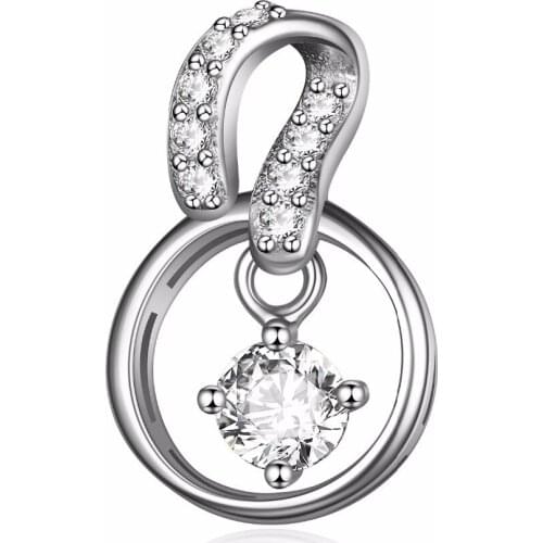 GND0399 925 Sterling Silver Pendant Beauty Charming Crystal Cubic Zirconia Classic Necklaces Pendants Fashion Jewelry For Women