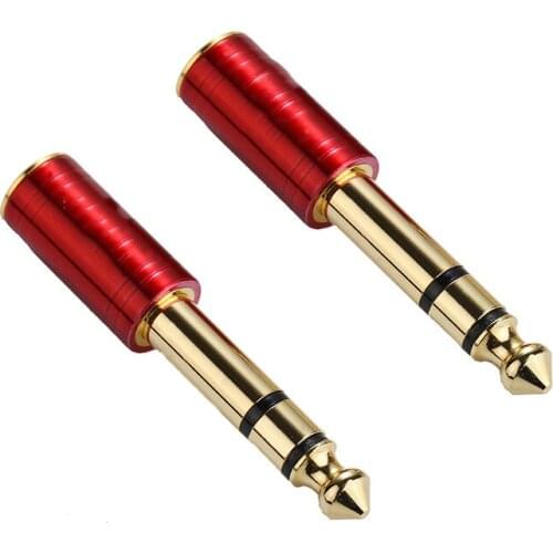 GuSuo Gold-plated 3.5mm to 6.35mm Male Female Plug Adapter Connector 3.5 Jack W 641 for Mic Earphone Phone Guitar