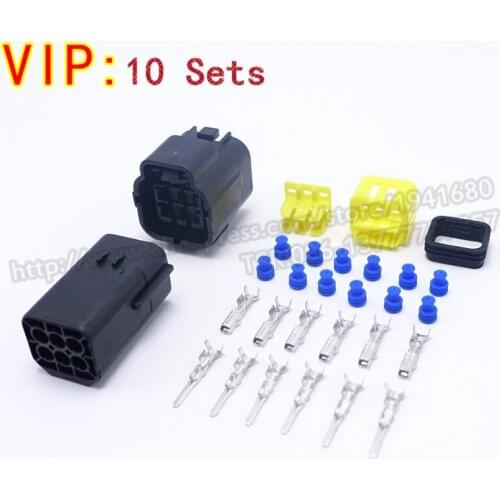 10 Sets Connector Plugs Kits Male Female Auto Connector 6 Pins Way Car Part New Best Price
