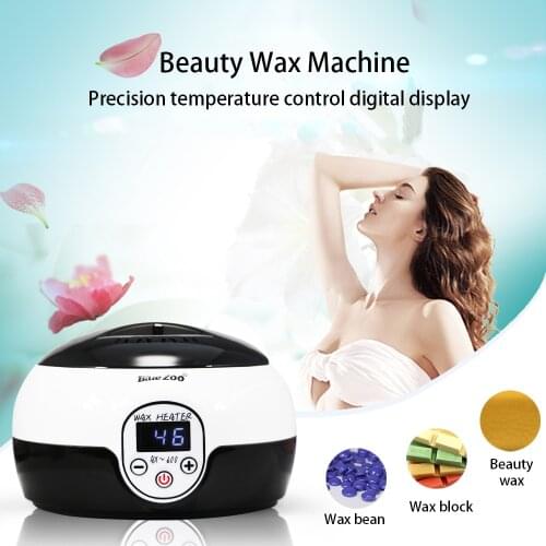 Mini Wax Dipping Pot Kit 2Pcs Wood Stickers Electric Hair Removal Wax Machine Heater Waxing Hands Feet Body Paraffin Epilator