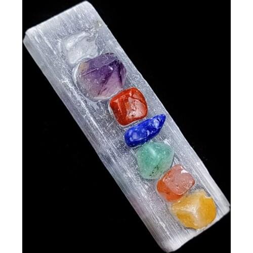 Natural Chakra Plaster Selenite Stick Wand Stone Ornament Healing Crystal Quartz Energy Yoga Meditation Spiritual Reiki Balance