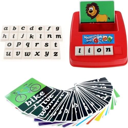 Kids Matching Letter Game English Alphabet Cards Spelling Reading Literacy Cognitive Children Preschool Learning Language Toys