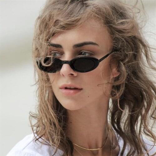New Fashion Sunglasses Women Luxury Brand Original Design Sun Glasses Cow Color Small Oval Sun glasses AS011