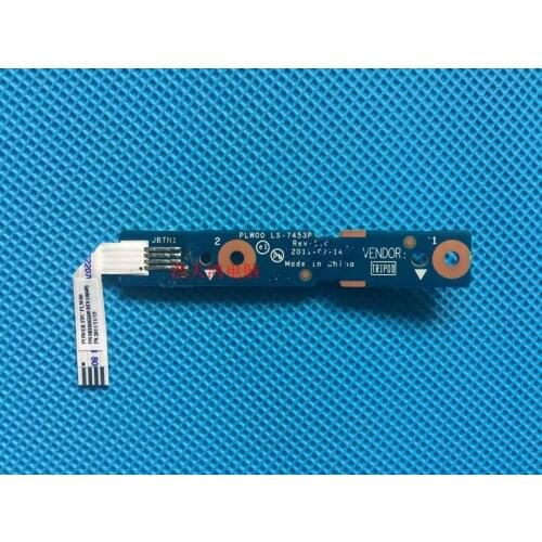 Original For Dell XPS 14Z L412Z laptop Power Button Board with Cable switch Repairing Accessories 0GNJY1 PLW00 LS-7453P