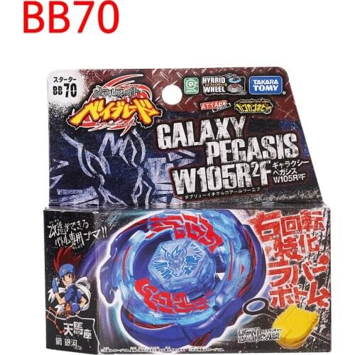 Genuine Takara Tomy Beyblade BB70 GALAXY PEGASIS W105R2F Pegasus Metal Fusion Toys With Launcher