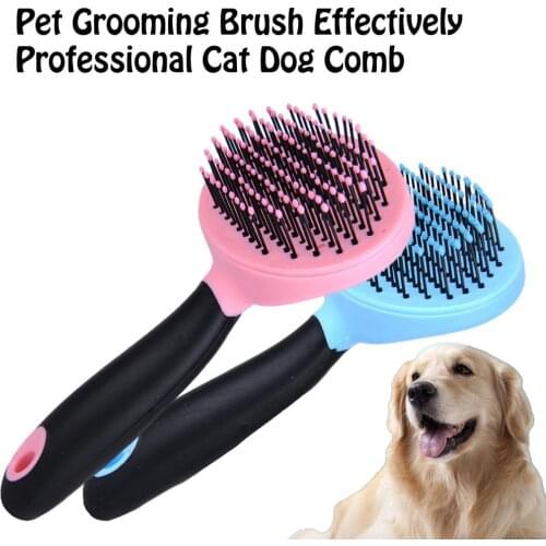 Pet Comb Brush Removal Comb Grooming Cats Hair Remove Selfcleaning Flea Comb For Dog Grooming Toll Automatic Hair Brush Trimmer